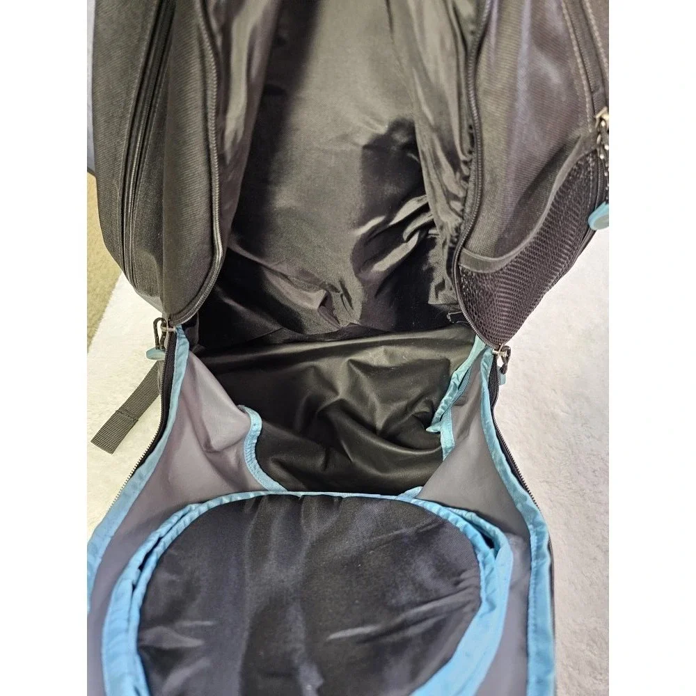 Nike Unisex‎ Gray Black Blue Nylon Backpack 2008 Gymbag Sports